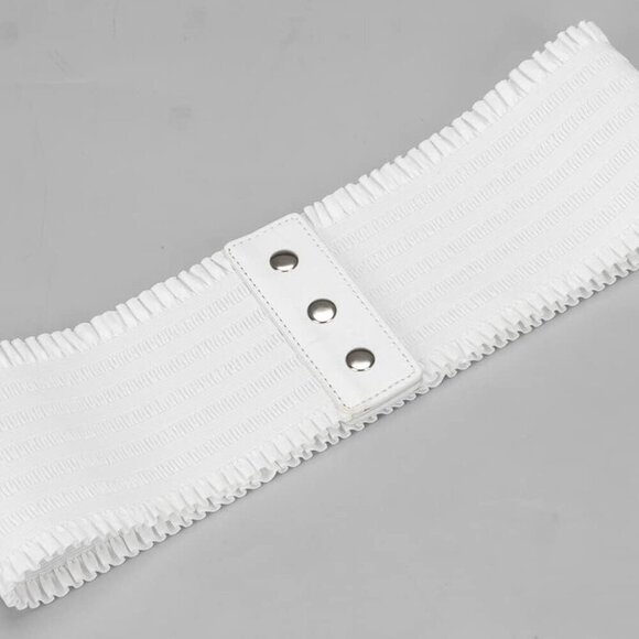 Women's Stretchy Elastic Wide Belt Waist Cincher Corset Dress Accessory - Picture 5 of 9